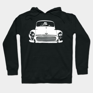 Morris Minor 1960s British classic car monoblock white Hoodie